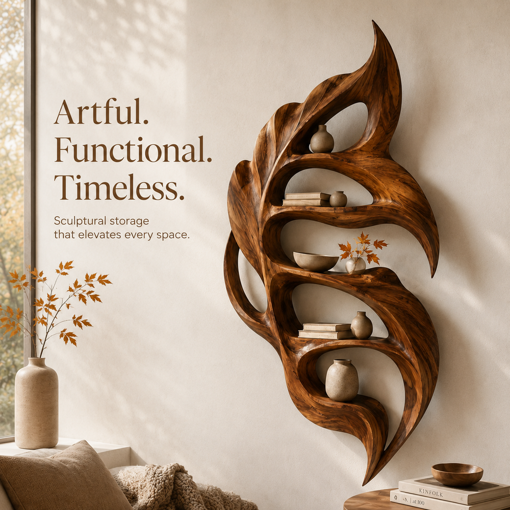 Aurelle Sculptural Floating Shelf - Design 041 - product image 04