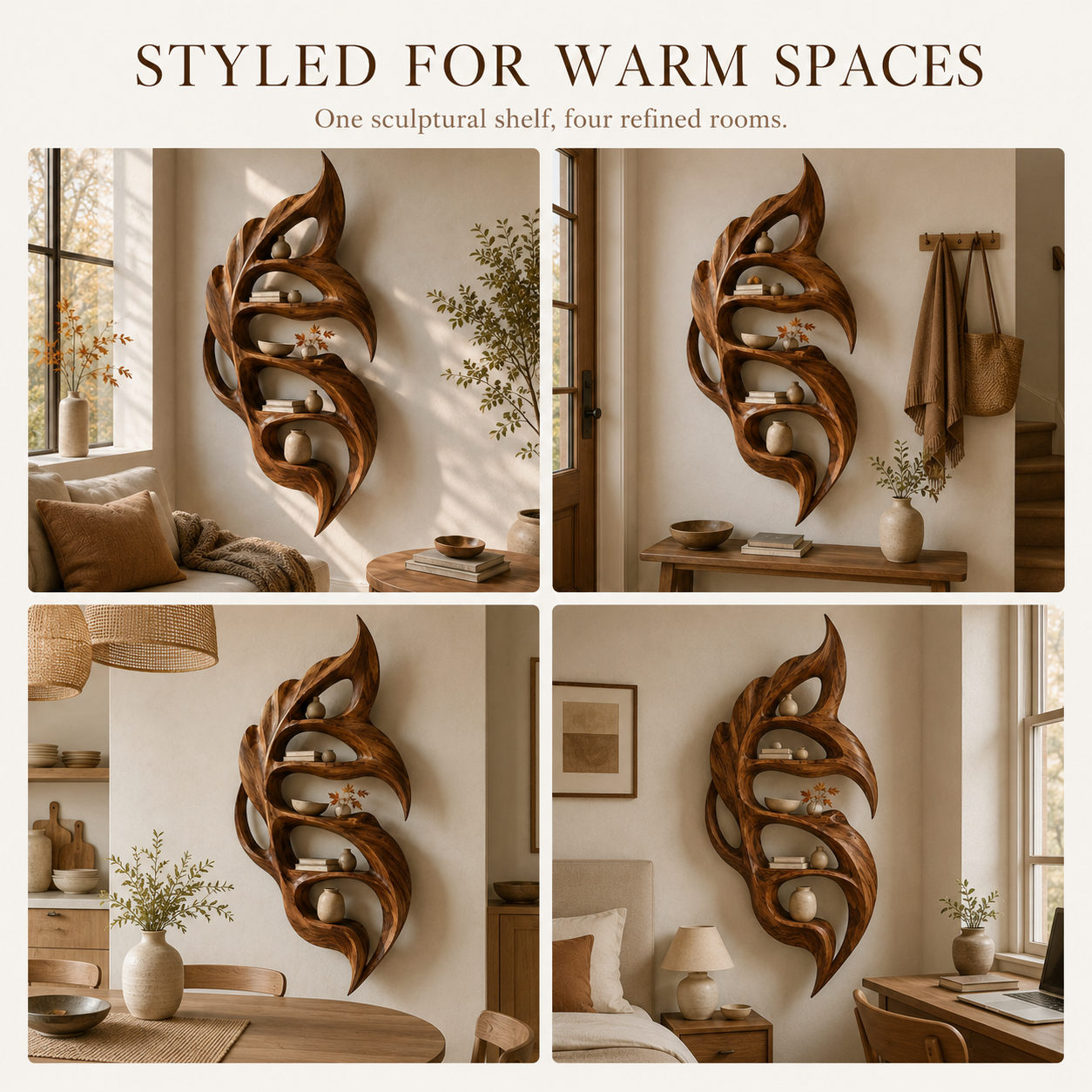 Aurelle Sculptural Floating Shelf - Design 041 - product image 07