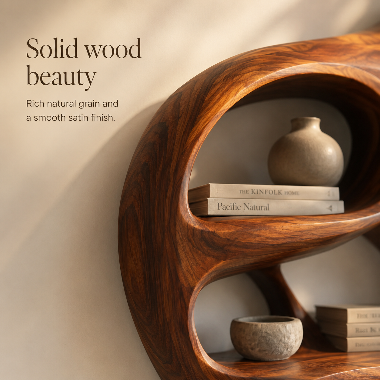 Rowan Organic Wood Wall Shelf - Design 042 - product image 05