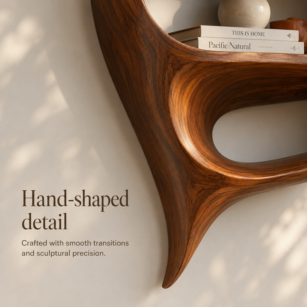 Rowan Organic Wood Wall Shelf - Design 042 - product image 06