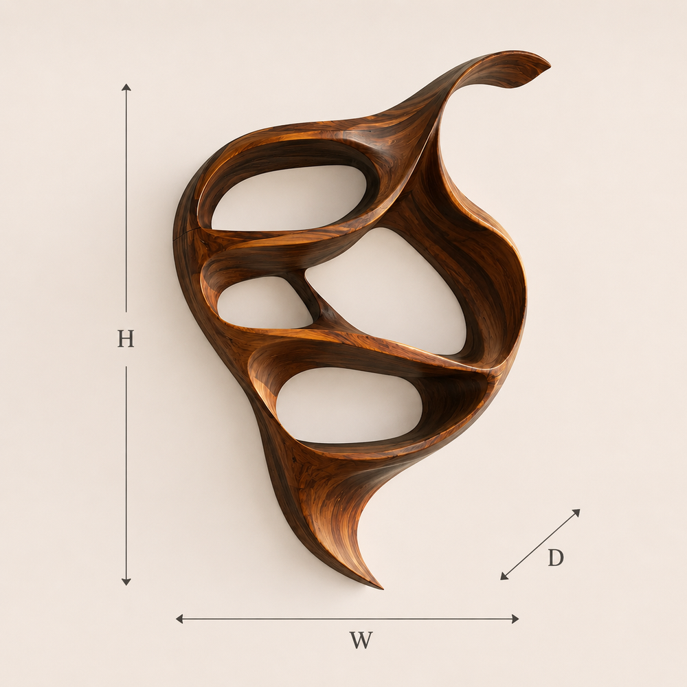 Rowan Organic Wood Wall Shelf - Design 042 - product image 08