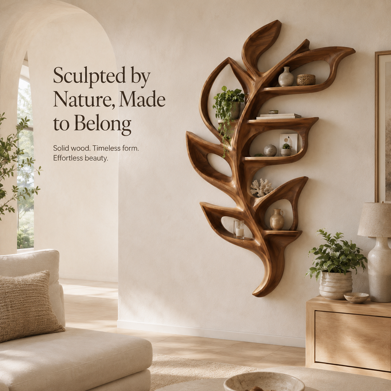 Soren Solid Wood Display Shelf - Design 045 - product image 02