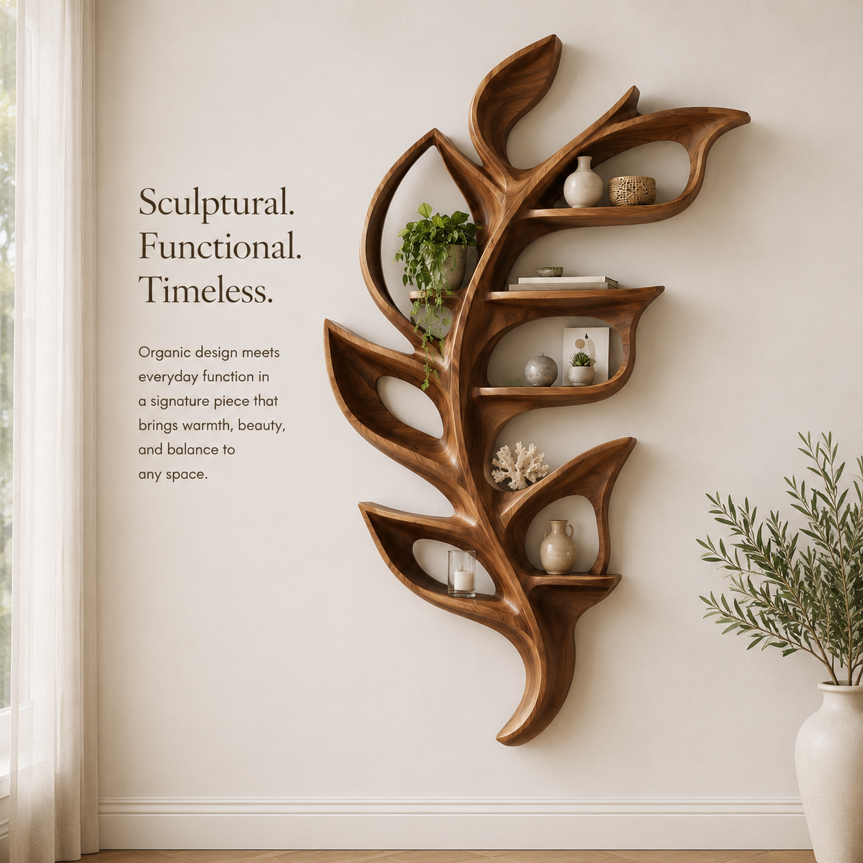 Soren Solid Wood Display Shelf - Design 045 - product image 03