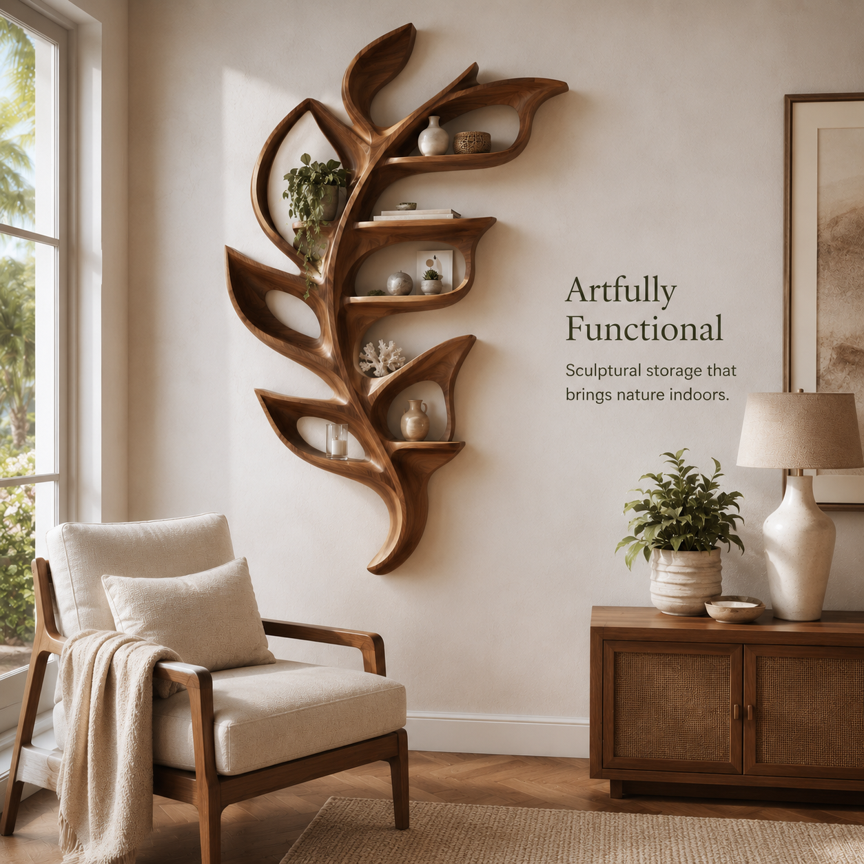 Soren Solid Wood Display Shelf - Design 045 - product image 04