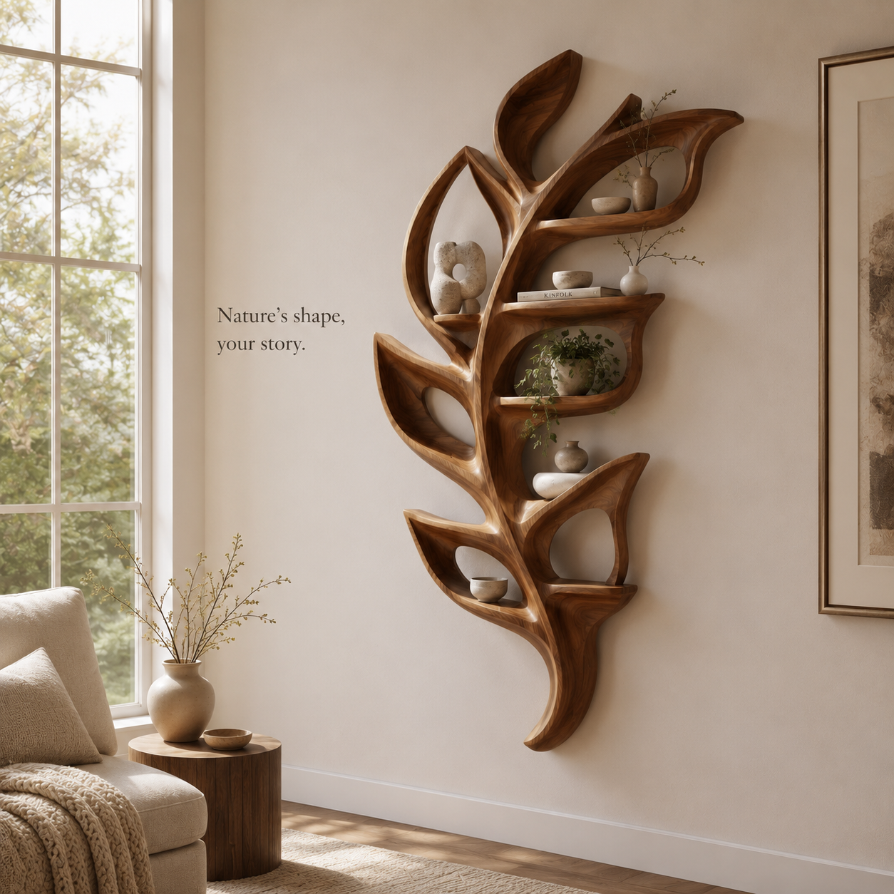 Soren Solid Wood Display Shelf - Design 045 - product image 07