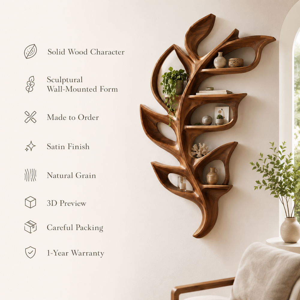 Soren Solid Wood Display Shelf - Design 045 - product image 09