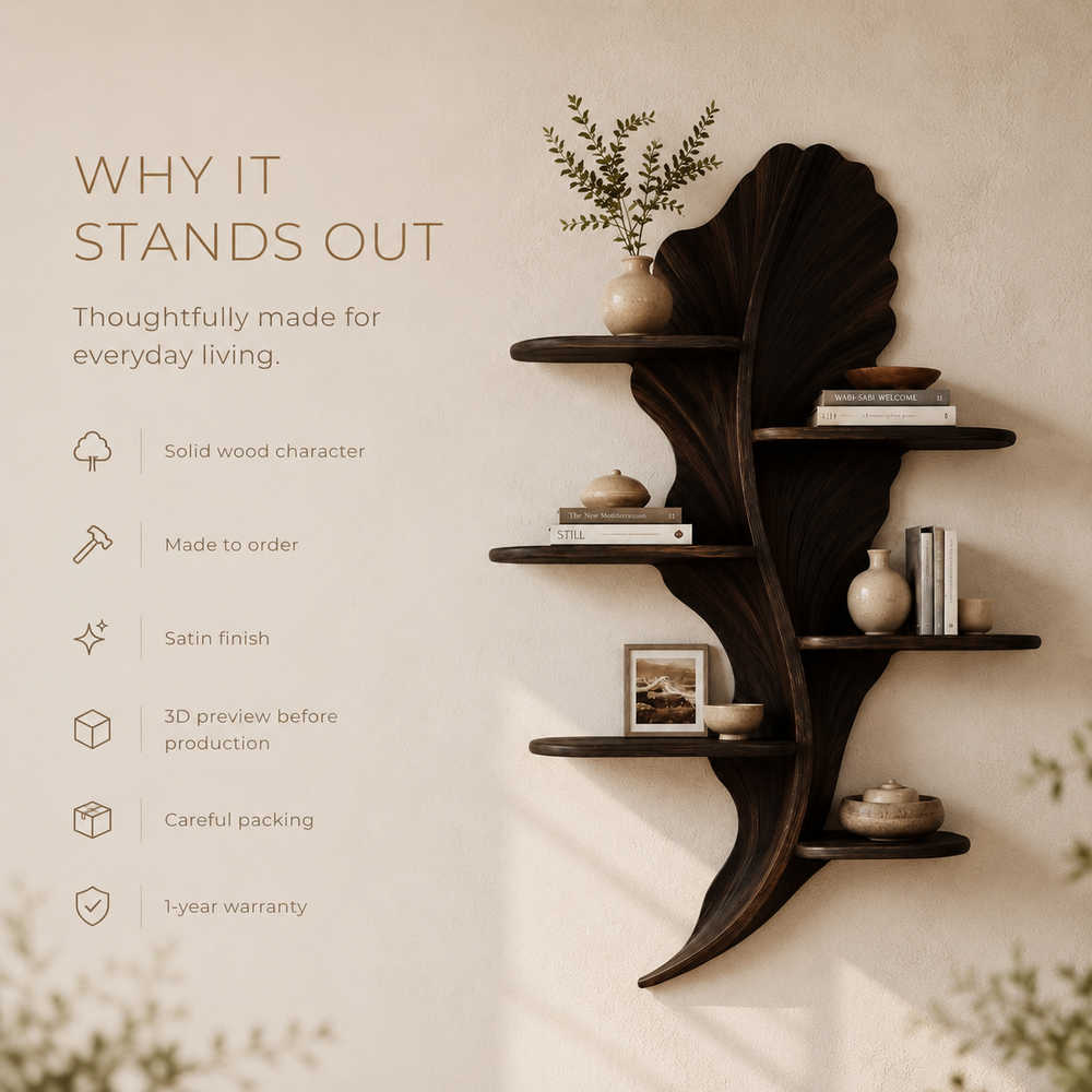 Elara Curved Floating Shelf - Design 046 - product image 10