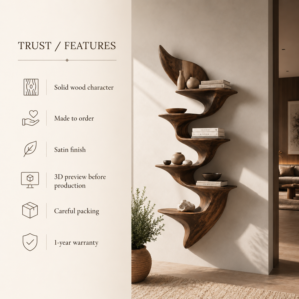 Liora Sculptural Display Shelf - Design 049 - product image 09