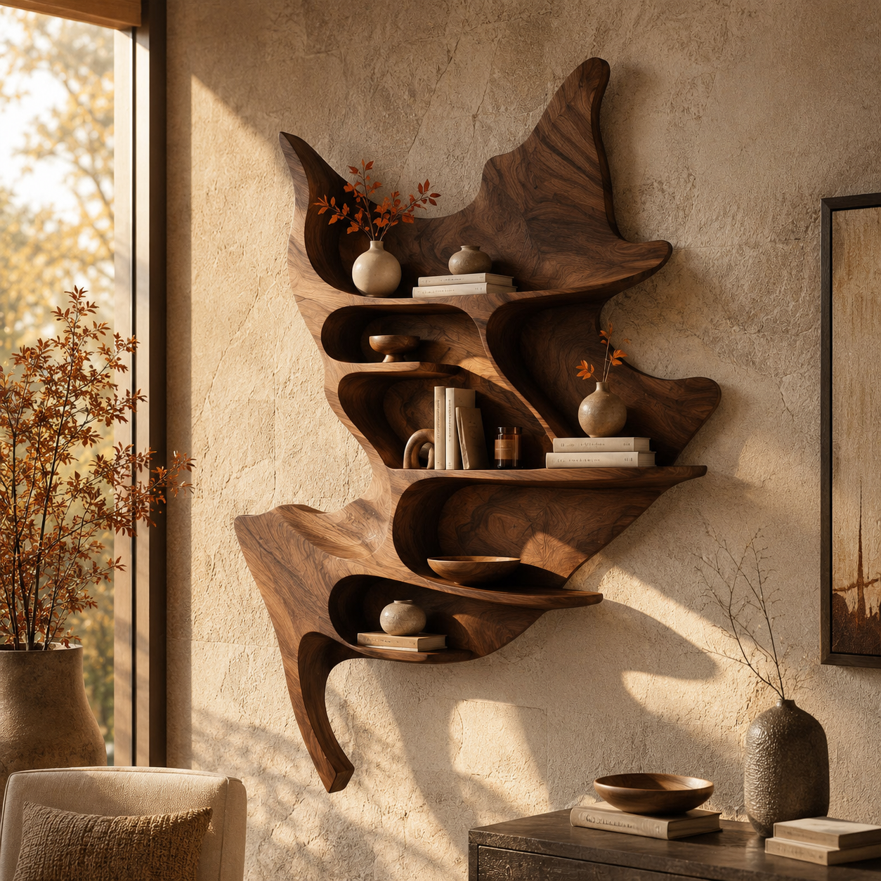 Darian Organic Wall Shelf - Design 050 - main view