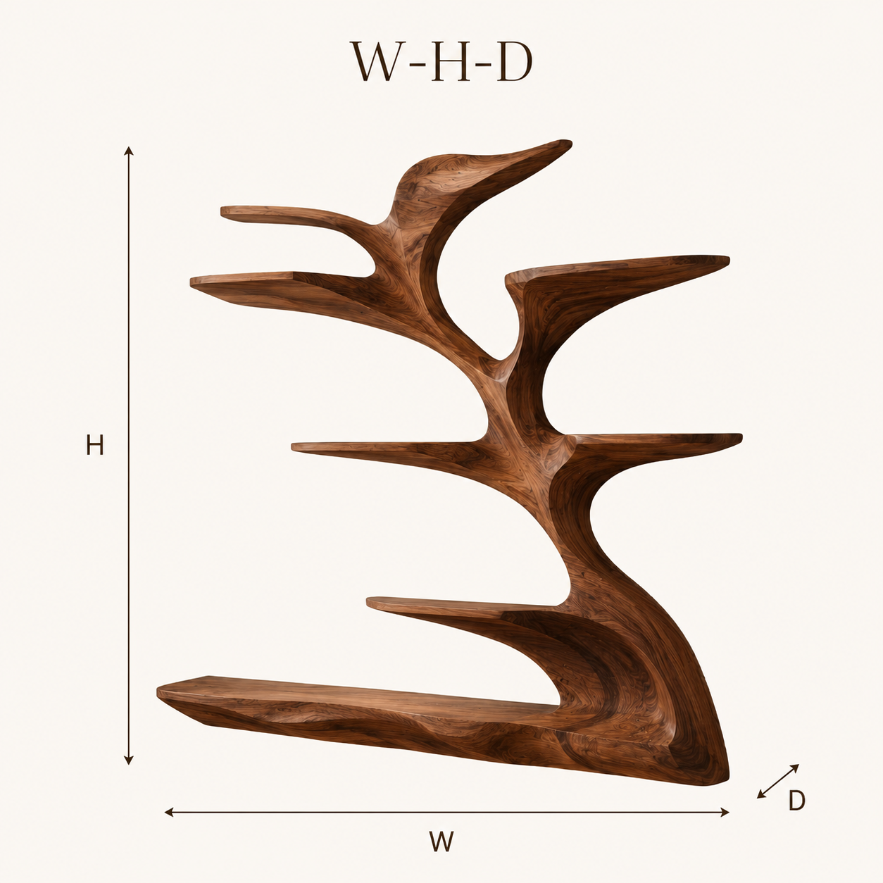Orin Flowing Wood Floating Shelf - Design 051 - product image 08