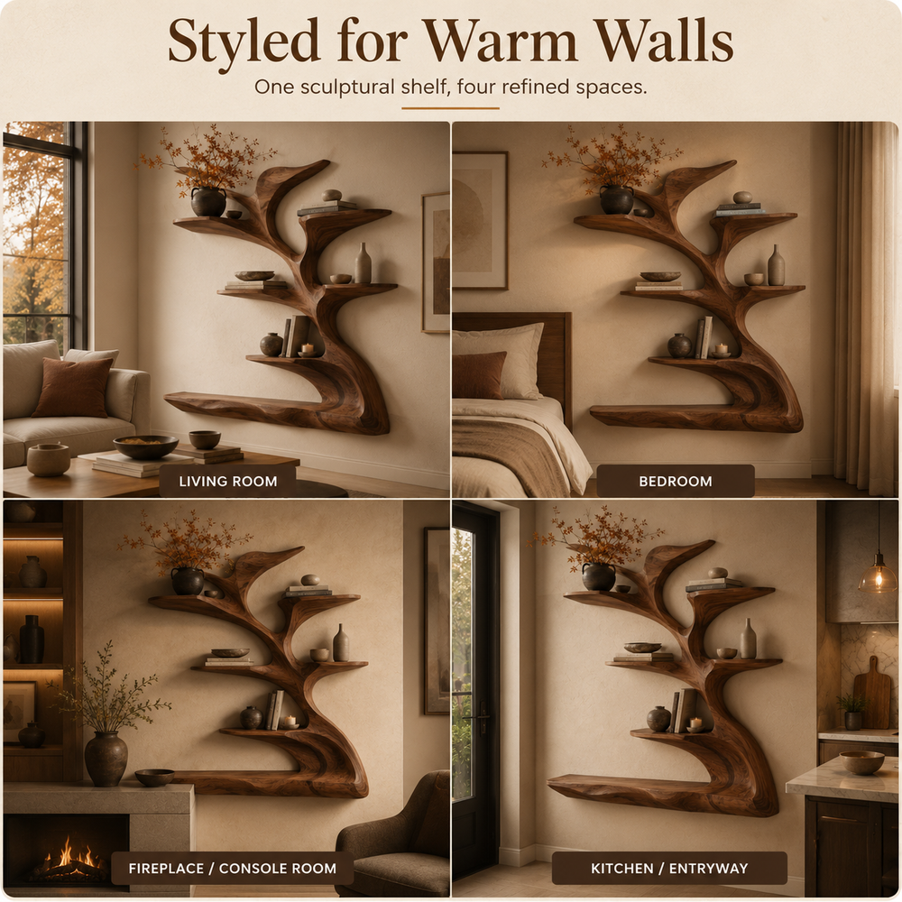 Orin Flowing Wood Floating Shelf - Design 051 - product image 10