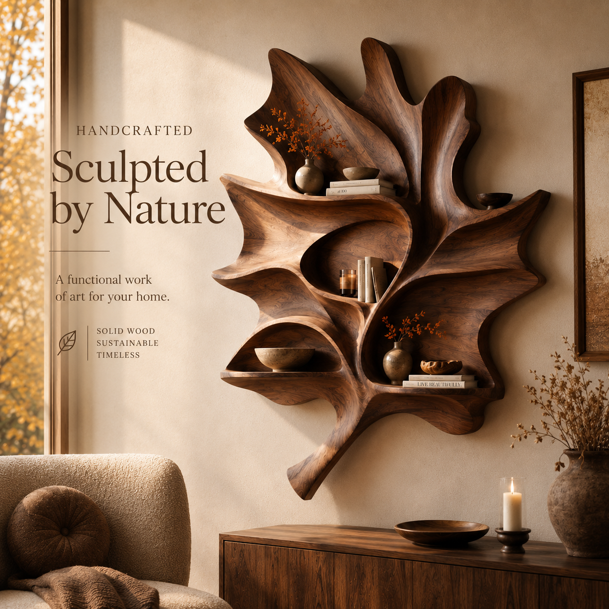 Selene Rounded Wall Shelf - Design 052 - product image 02
