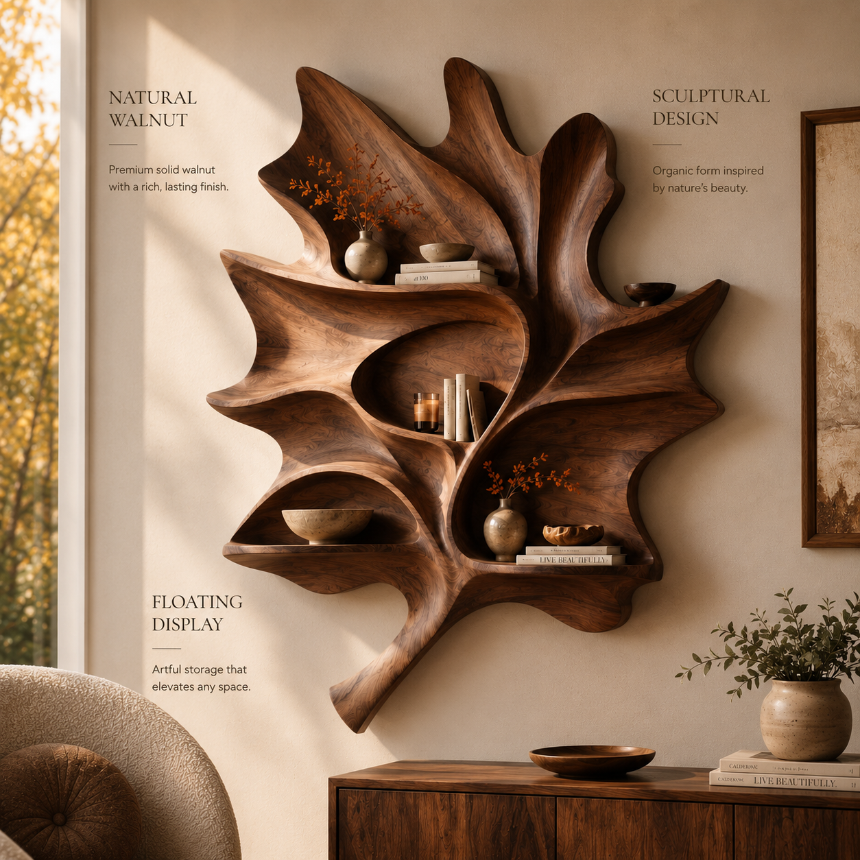 Selene Rounded Wall Shelf - Design 052 - product image 03