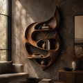 Brielle Sculpted Wood Shelf - Design 054 - main view