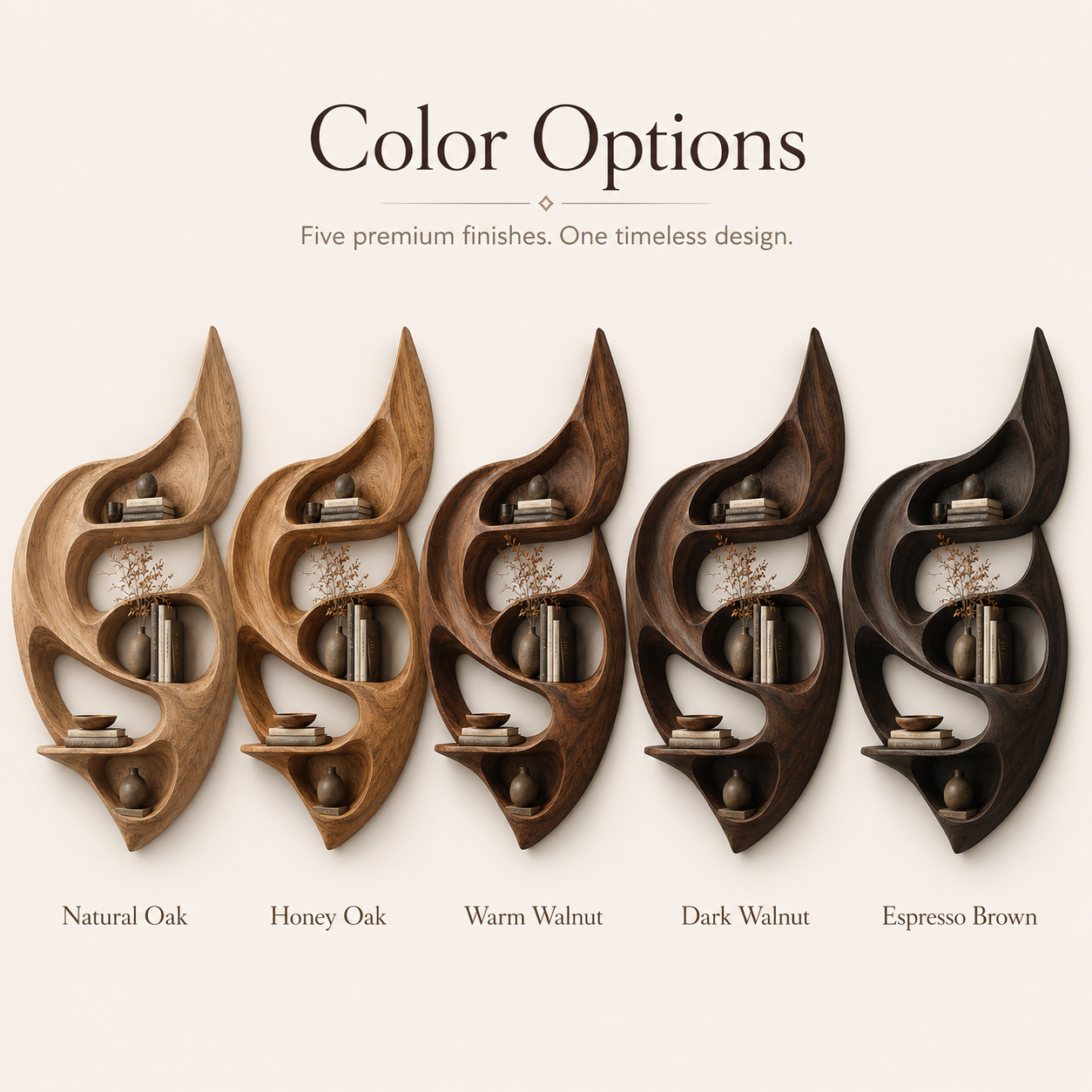Brielle Sculpted Wood Shelf - Design 054 - product image 04