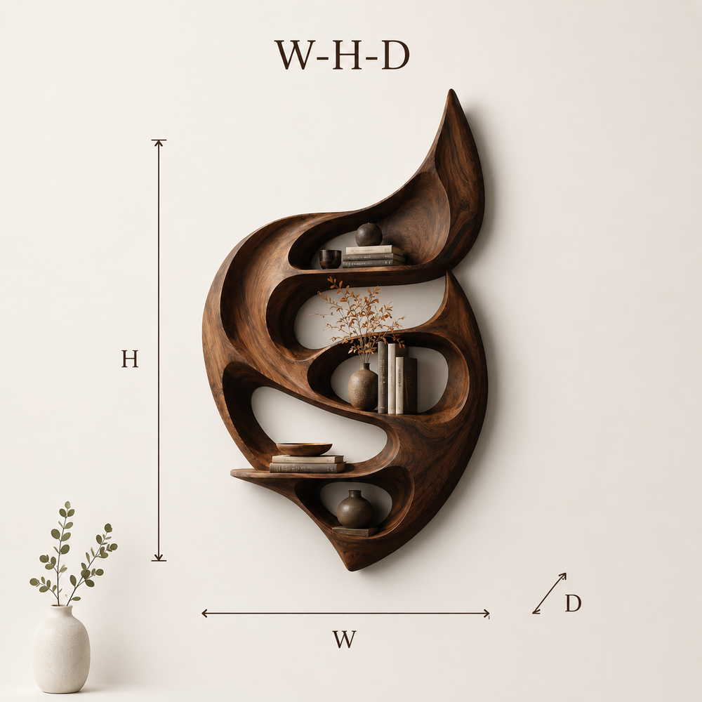 Brielle Sculpted Wood Shelf - Design 054 - product image 09