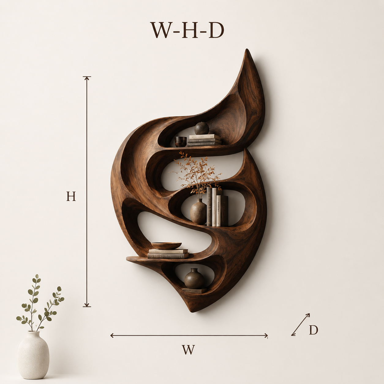 Brielle Sculpted Wood Shelf - Design 054 - product image 09
