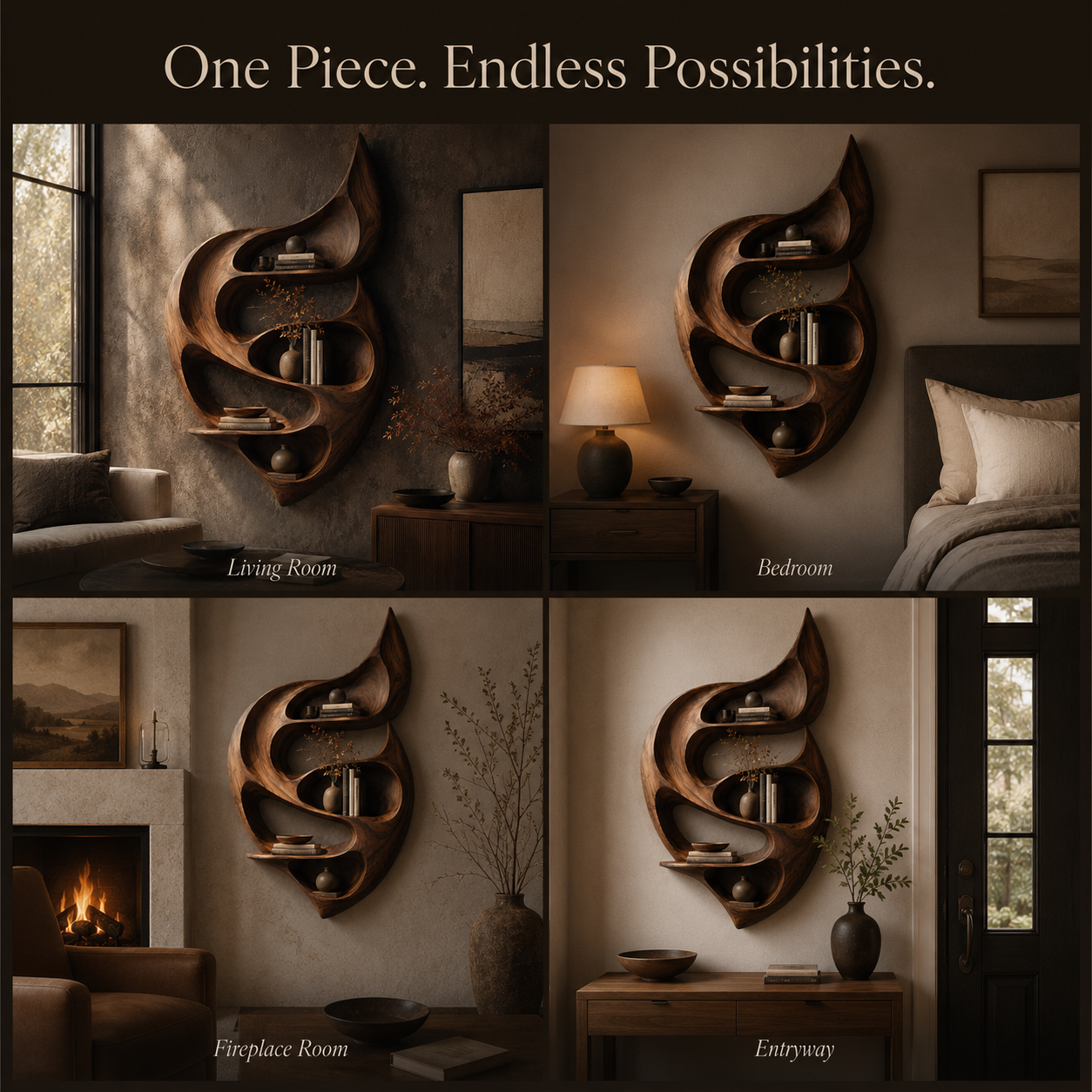 Brielle Sculpted Wood Shelf - Design 054 - product image 11