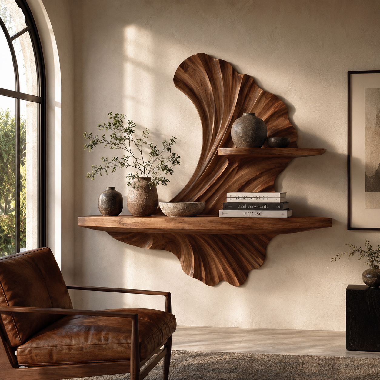 Vale Modern Solid Wood Shelf - Design 055 - main view