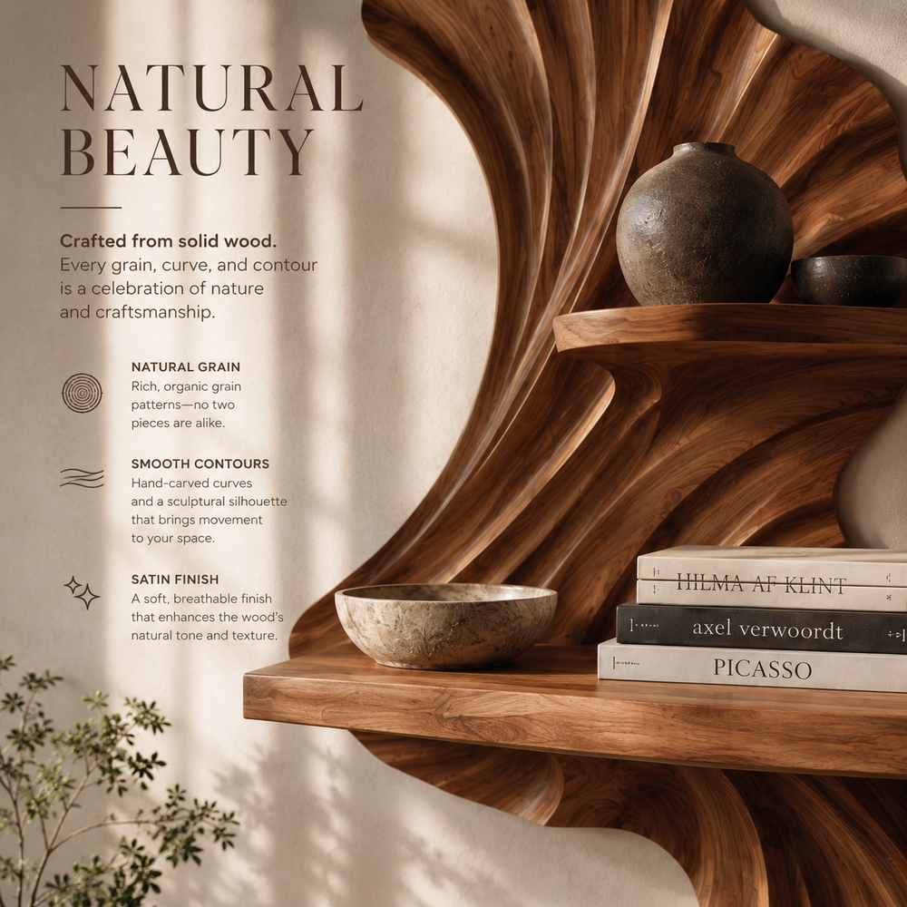 Vale Modern Solid Wood Shelf - Design 055 - product image 05