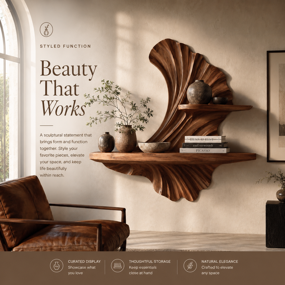 Vale Modern Solid Wood Shelf - Design 055 - product image 08