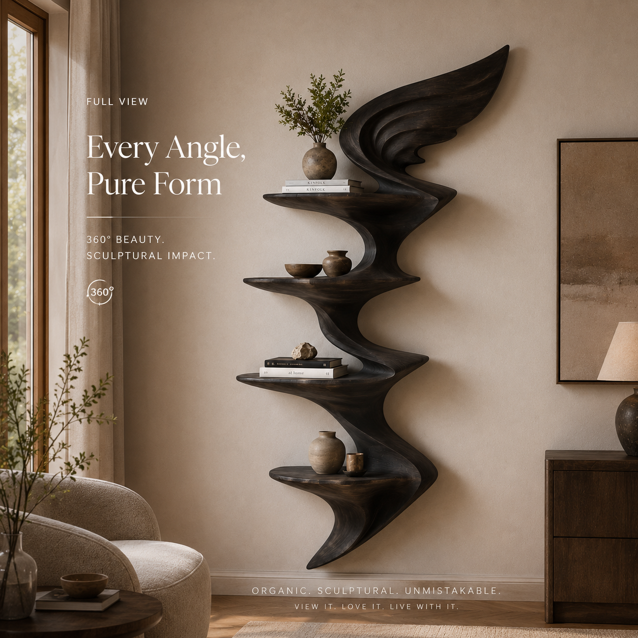 Celine Curved Display Shelf - Design 056 - product image 04