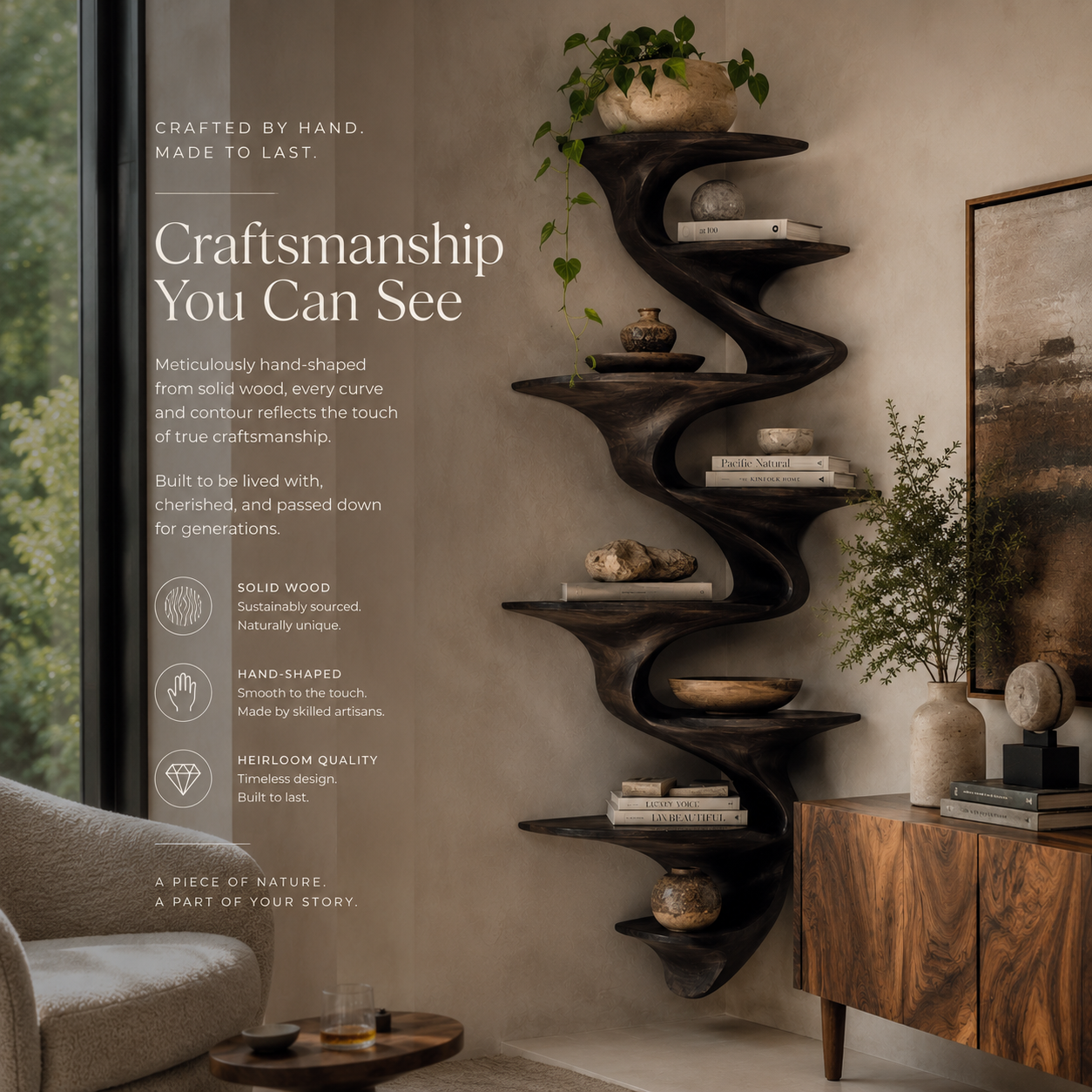 Alden Warm Walnut Wall Shelf - Design 057 - product image 07