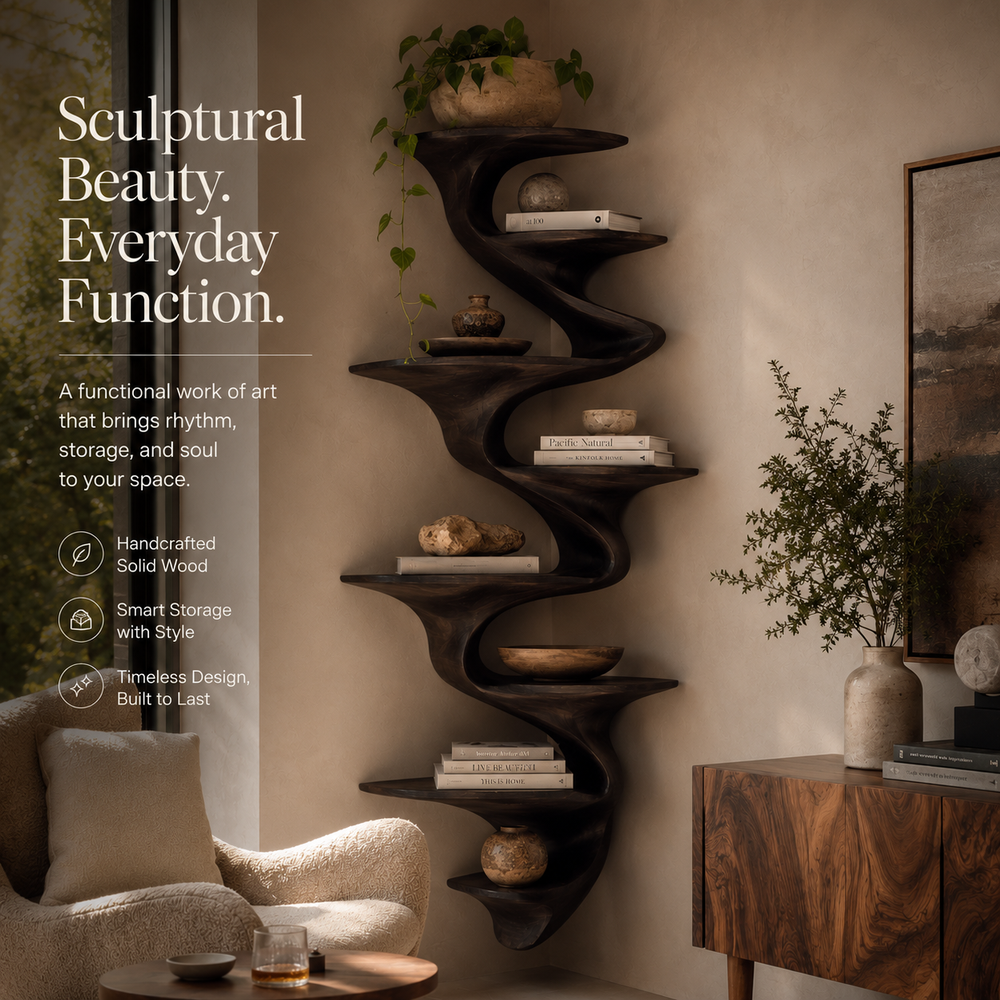 Alden Warm Walnut Wall Shelf - Design 057 - product image 08