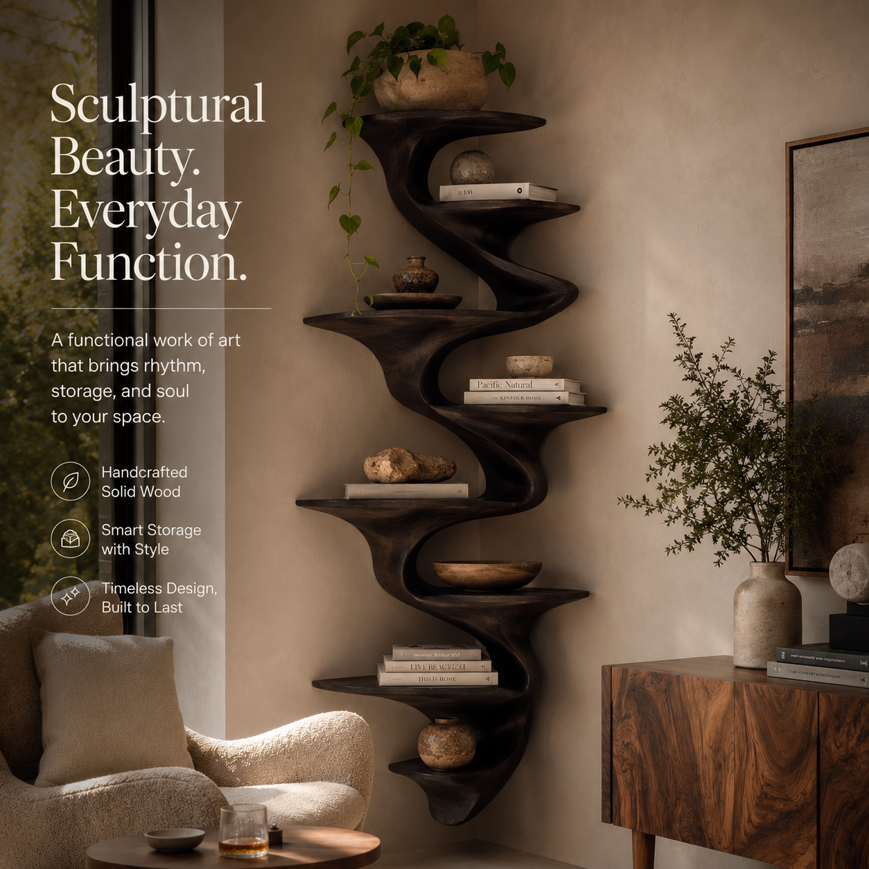 Alden Warm Walnut Wall Shelf - Design 057 - product image 08