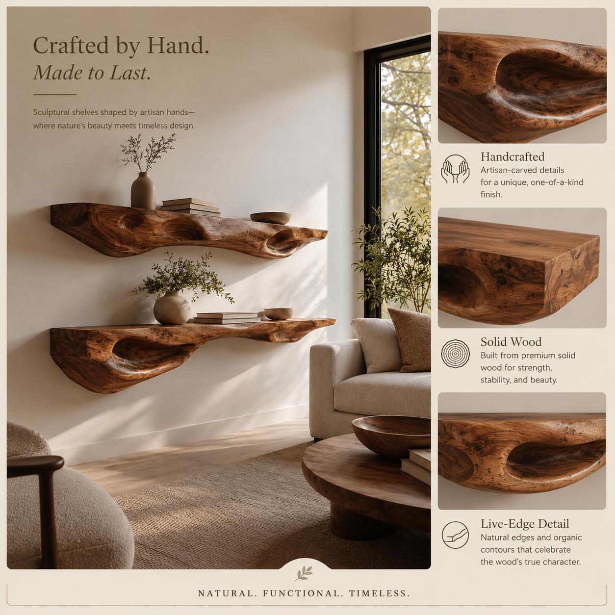 Talia Soft Edge Wall Shelf - Design 059 - product image 06