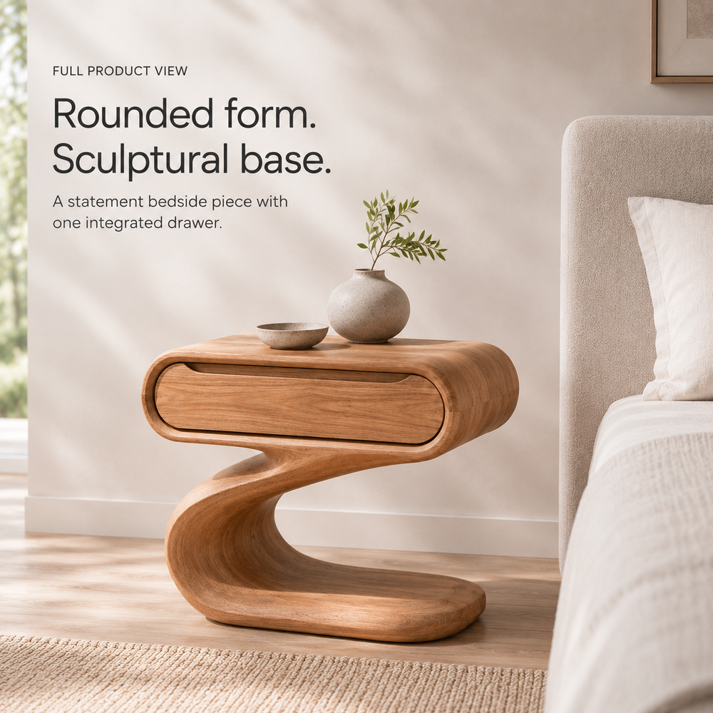 Alden Curved Wood Night Stand - Design 001 - product image 06