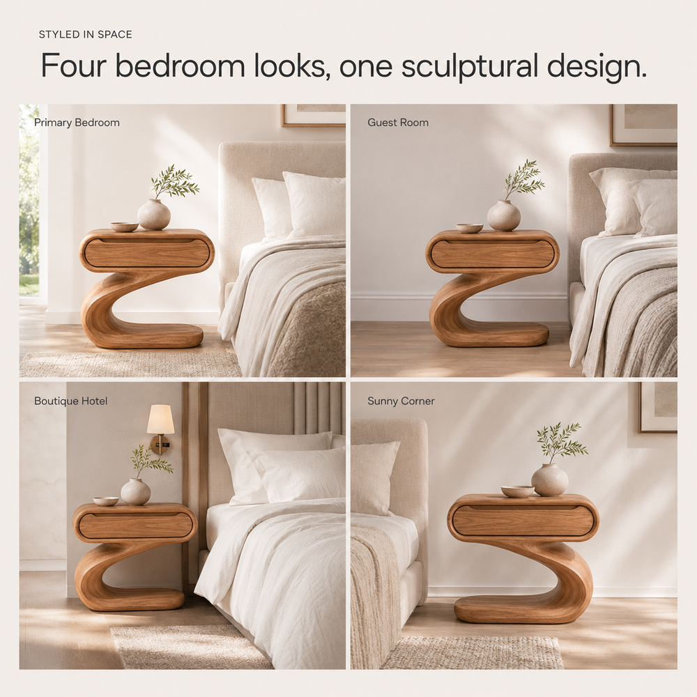 Alden Curved Wood Night Stand - Design 001 - product image 10
