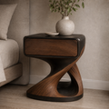 Brielle Sculpted Bedside Table - Design 002 - main view