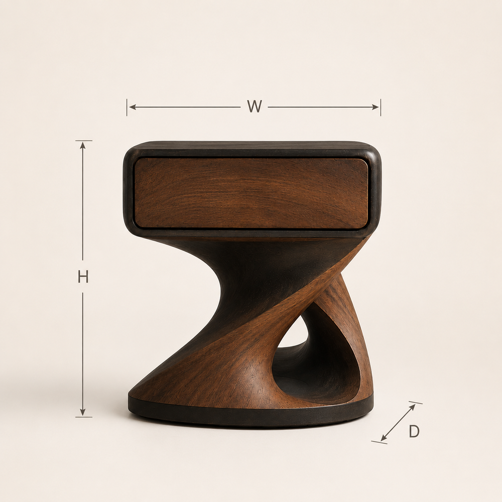 Brielle Sculpted Bedside Table - Design 002 - product image 08