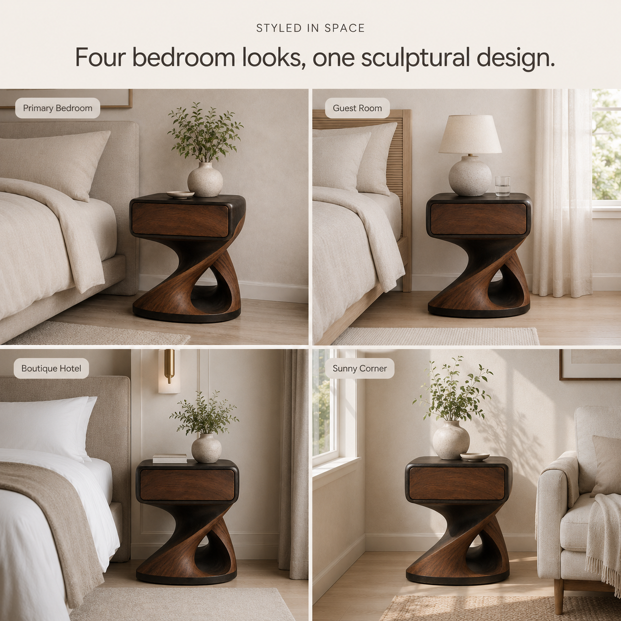 Brielle Sculpted Bedside Table - Design 002 - product image 10