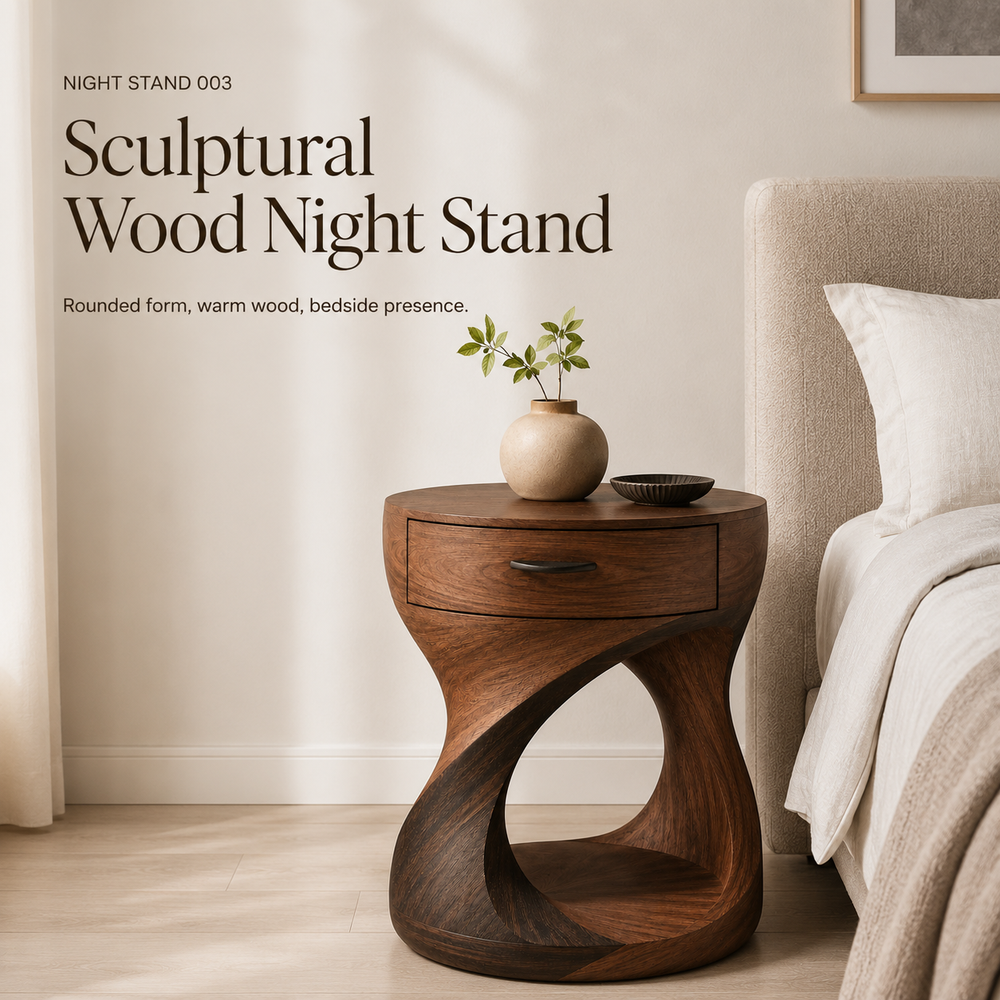 Celine Warm Modern Night Stand - Design 003 - product image 02