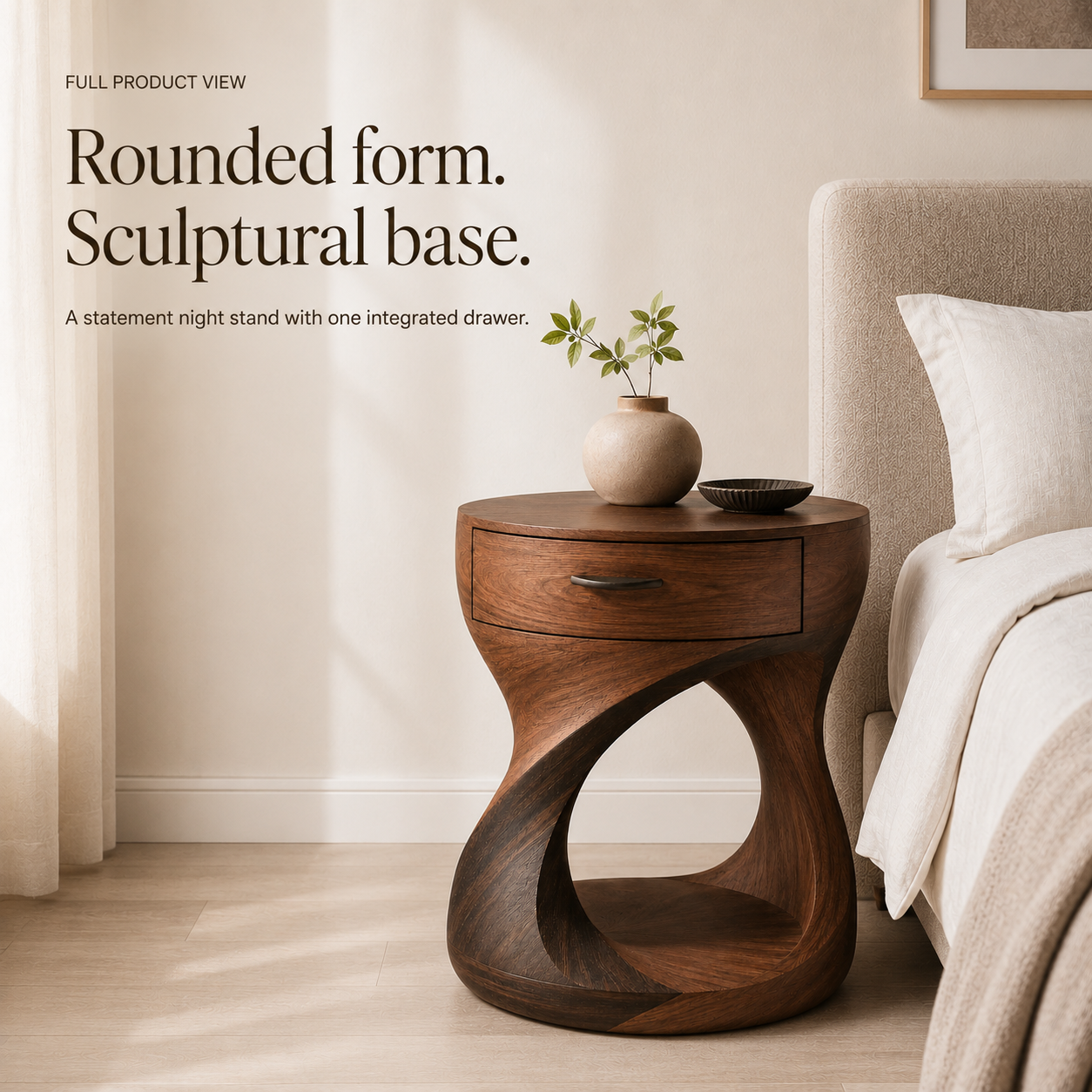 Celine Warm Modern Night Stand - Design 003 - product image 03
