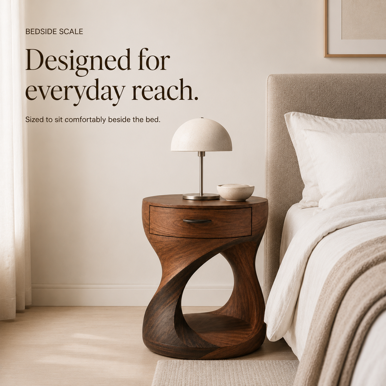 Celine Warm Modern Night Stand - Design 003 - product image 04