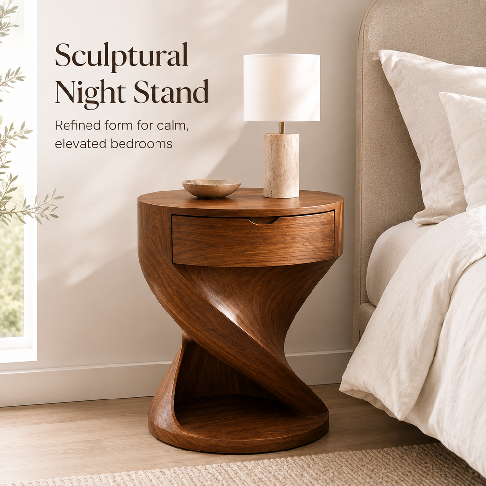 Darian Organic Bedside Table - Design 004 - product image 02