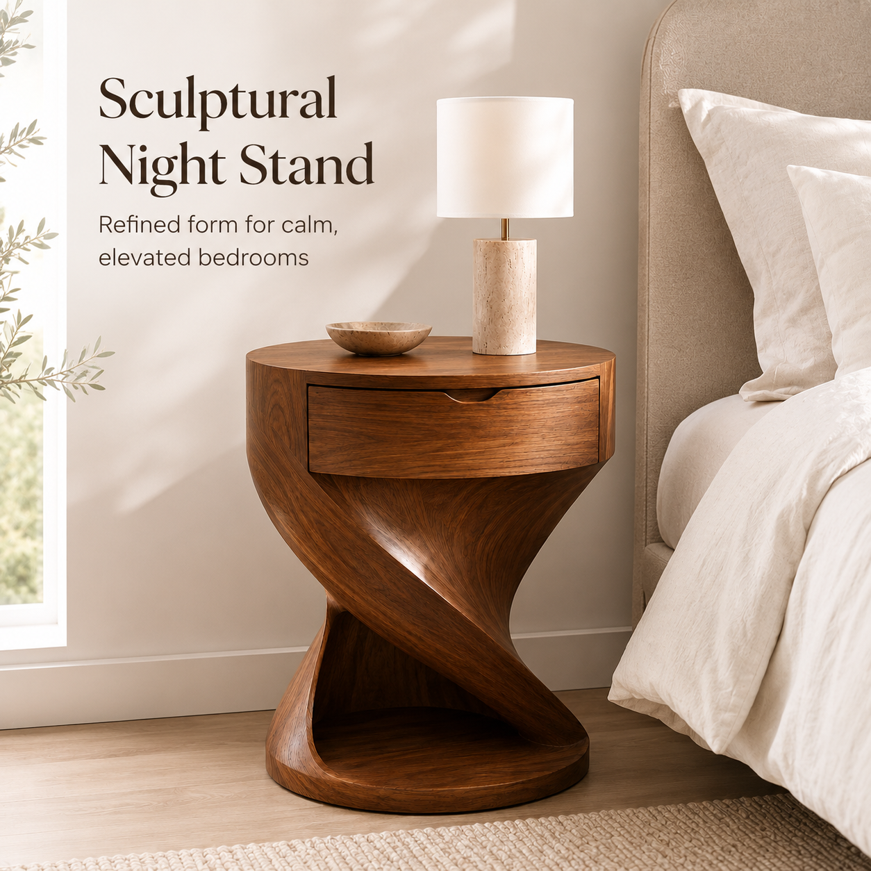 Darian Organic Bedside Table - Design 004 - product image 02