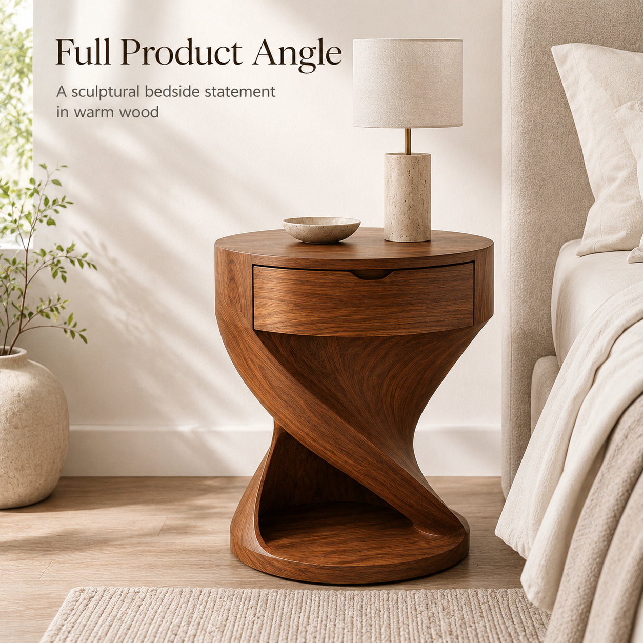 Darian Organic Bedside Table - Design 004 - product image 03