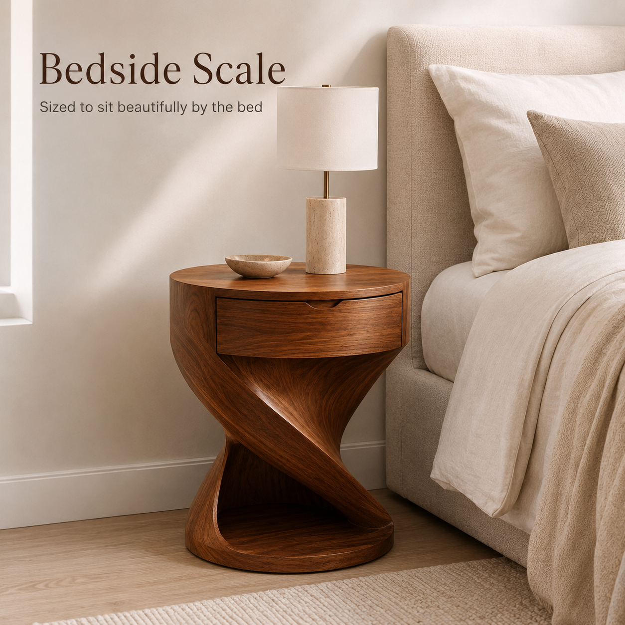 Darian Organic Bedside Table - Design 004 - product image 04