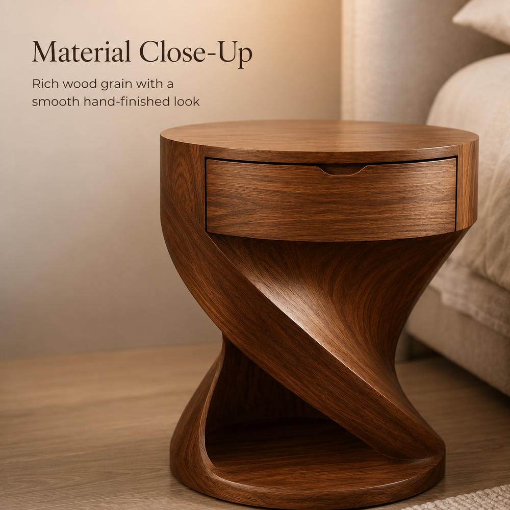 Darian Organic Bedside Table - Design 004 - product image 05
