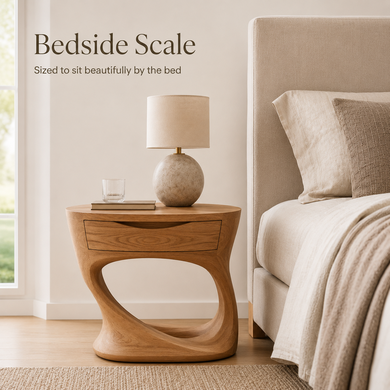 Isla Soft Curve Bedside Table - Design 006 - product image 04