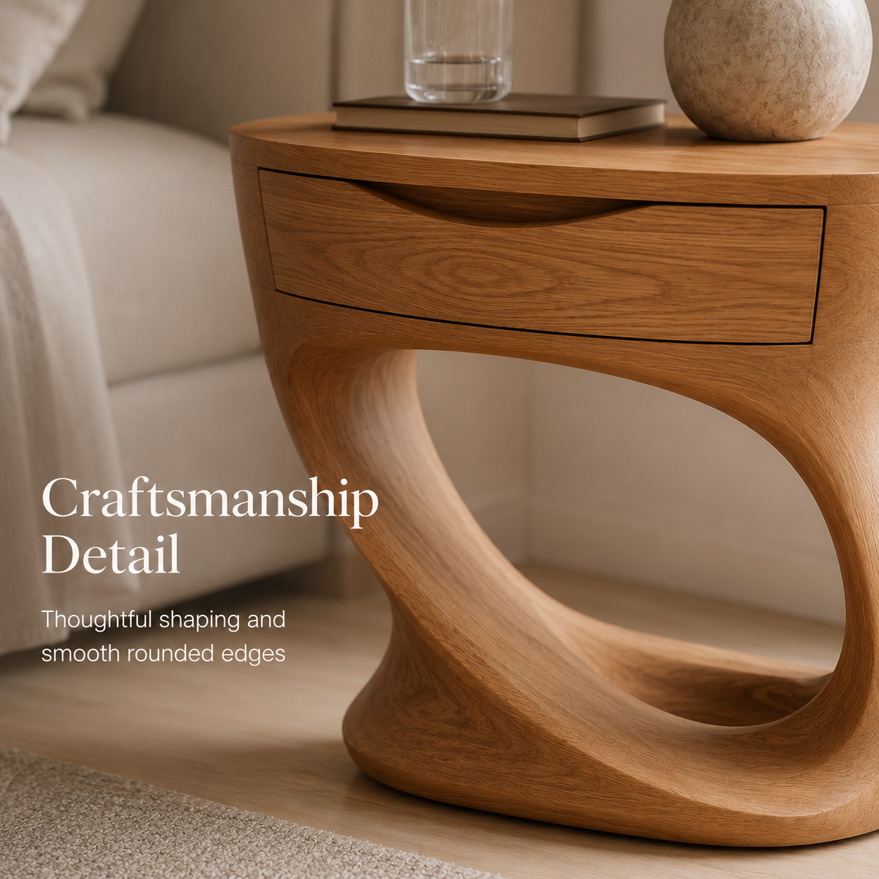 Isla Soft Curve Bedside Table - Design 006 - product image 06