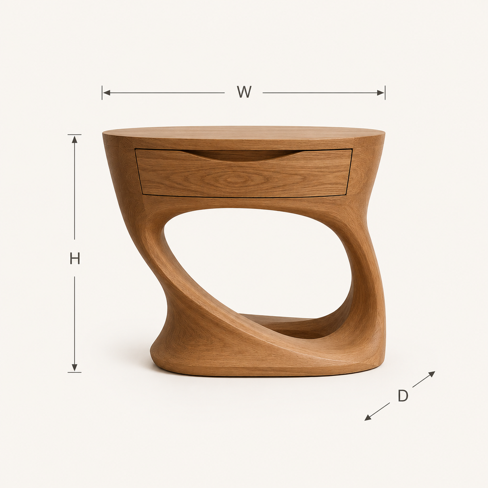 Isla Soft Curve Bedside Table - Design 006 - product image 08