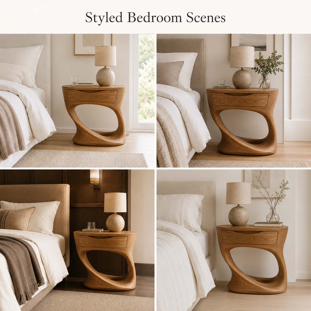 Isla Soft Curve Bedside Table - Design 006 - product image 10