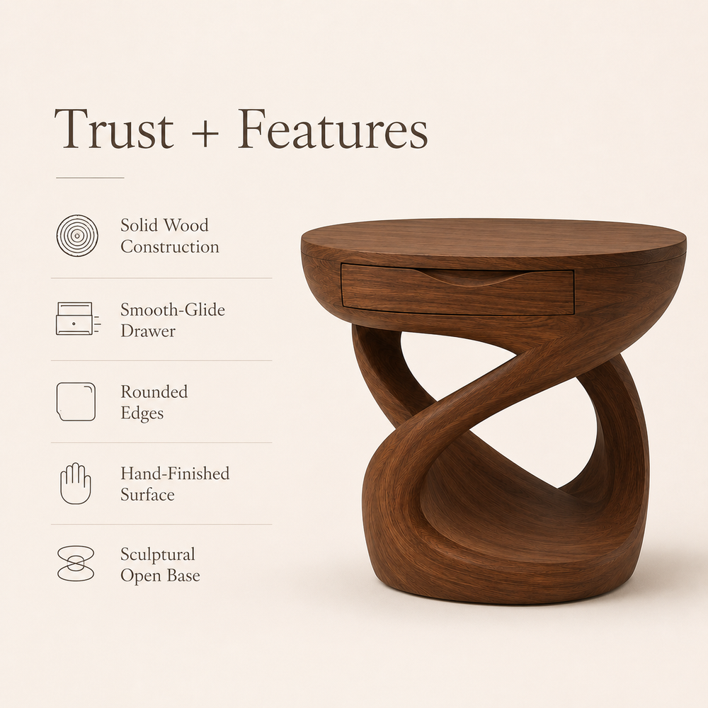 Liora Warm Walnut Night Stand - Design 007 - product image 06