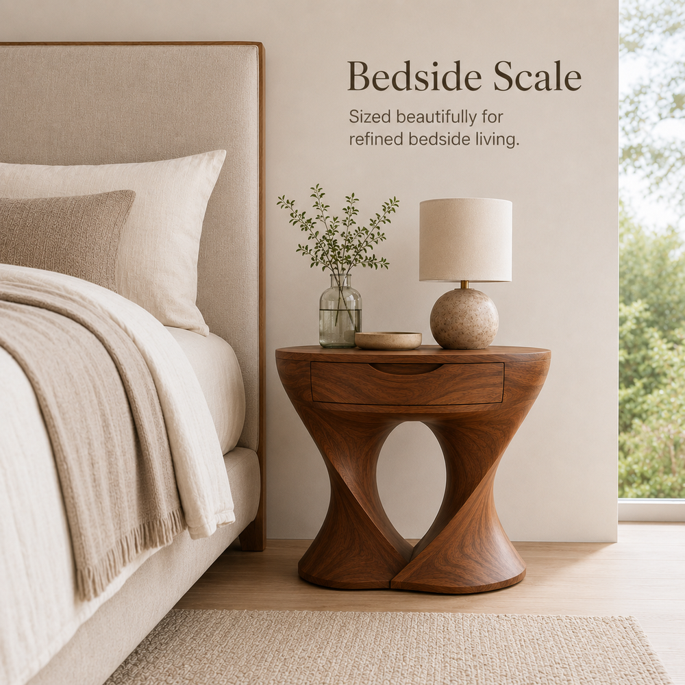 Marin Flow Wood Bedside Table - Design 008 - product image 06