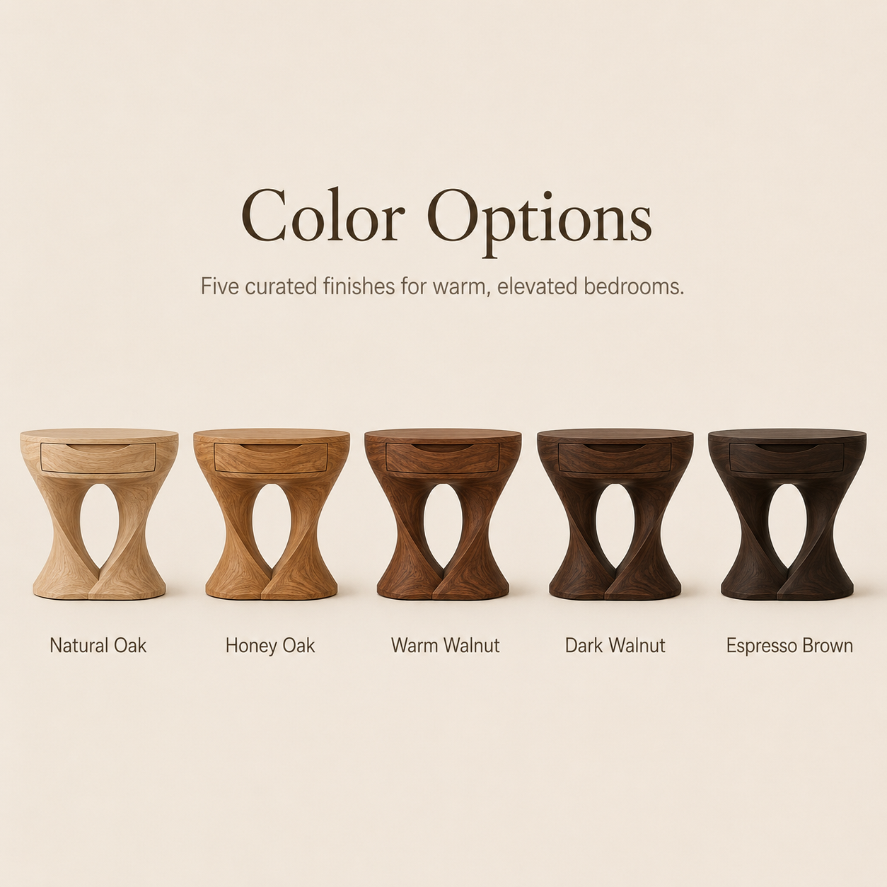 Marin Flow Wood Bedside Table - Design 008 - product image 07